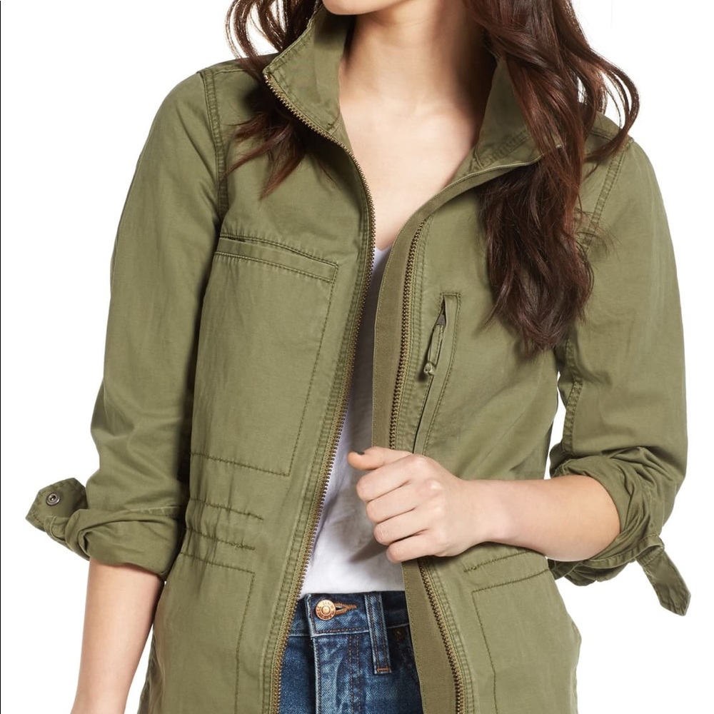Madewell olive green army jacket
